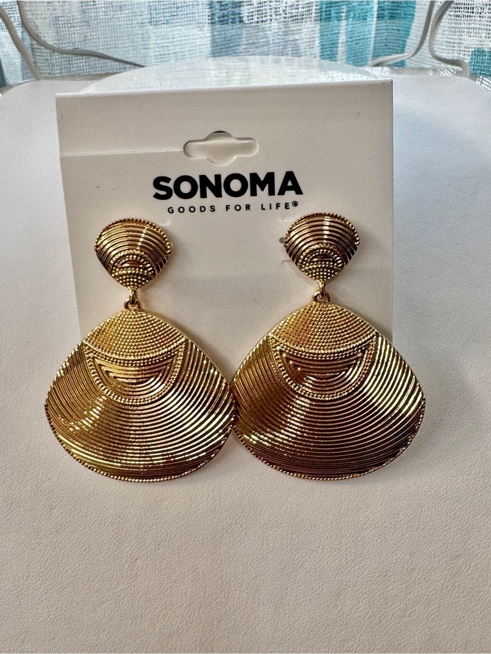Kohl's SONOMA Gold Ripple Drop Earrings